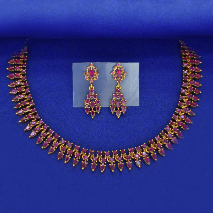 Antique Semi-Precious Stone Party wear Necklace Set