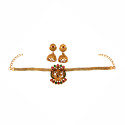 Antique Gold-plated Lakshmi Kemp Necklace Set