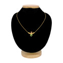 Stunning Gold Plated Ruby Palakka Pendant Necklace