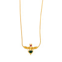 Stunning Gold Plated Ruby Palakka Pendant Necklace