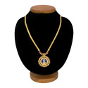 Classy Gold Plated Lakshmi Stone Pendant Necklace