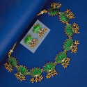 Blooming Matte Gold Plated Lotus Ghunghroo Necklace Set