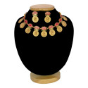 Ethnic Lakshmi Kasu Lotus Necklace Set