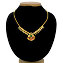 Traditional Pendant Gold Plated Pichimottu Necklace