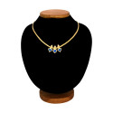 Simple Three Petal Gold-Plated Palakka Necklace