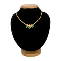 Simple Three Petal Gold-Plated Palakka Necklace