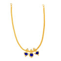 Simple Three Petal Gold-Plated Palakka Necklace