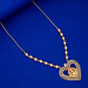 Lakshmi Heart Dollar in Golden Designer Beads Chain