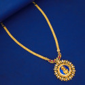 Classy Gold Plated Lakshmi Stone Pendant Necklace