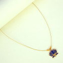 Invisible Chain Lotus Pendant Necklace