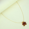 Invisible Chain Lotus Pendant Necklace