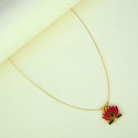 Invisible Chain Lotus Pendant Necklace