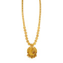 Classic Matte Gold Plated Floral Long Chain