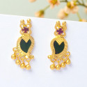 Premium Gold Plated Mango Beads Hanging Ear Studs
