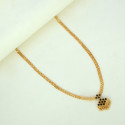Gold Plated Small Adial Stone Pendant Necklace