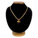 Gold Plated Small Adial Stone Pendant Necklace
