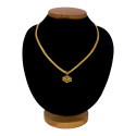 Gold Plated Small Adial Stone Pendant Necklace
