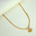 Gold Plated Small Adial Stone Pendant Necklace