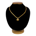 Gold Plated Small Adial Stone Pendant Necklace