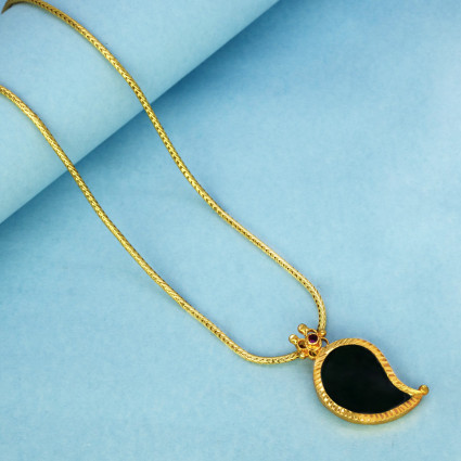 Traditional Gold-Plated Mango Pendant Chain