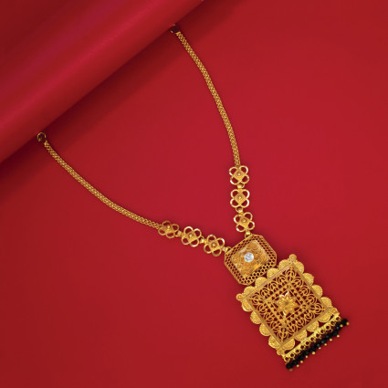 Designer Big Square Filigree Pendant Necklace