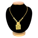 Designer Big Square Filigree Pendant Necklace