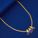 Simple Three Petal Gold Plated Mango Necklace