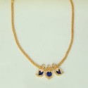 Simple Three Petal Gold Plated Mango Necklace