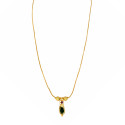 Small Gold Plated Green Nagapadam Pendant Chain