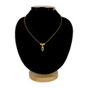 Small Gold Plated Green Nagapadam Pendant Chain