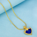 Big Gold Plated Blue Palakka Pendant