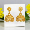 South Indian Designer Gold Plated Jumkha Earrings