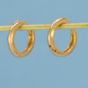 Simple Golden Plain Hoop Earrings