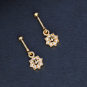 Elegant Gold Plated CZ Star Design Bugadi Earrings