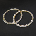 Stylish Gold Plated Thin Pearl Bangles