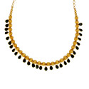 Stylish Gold Plated Crystal Hanging Ball Chain Necklace