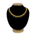 Stylish Gold Plated Crystal Hanging Ball Chain Necklace