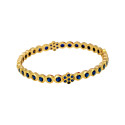 Exquisite Gold Plated Floral Stone Bangle