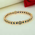 Exquisite Gold Plated Floral Stone Bangle