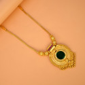 Stunning Gold Plated Big Round Enamel Pendant Necklace