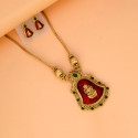 Divine Lakshmi Enamel Pendant Necklace Set