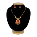 Divine Lakshmi Enamel Pendant Necklace Set