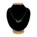 Stylish Gold Plated Crystal Hanging Beads Necklace