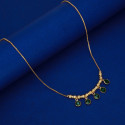 Stylish Gold Plated Crystal Hanging Beads Necklace