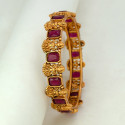 Astonishing Gold Plated Ruby Lakshmi Bangles