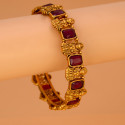 Astonishing Gold Plated Ruby Lakshmi Bangles