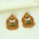 Antique Lakshmi Kemp Chandbali Earrings