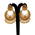 Trendy Antique Gold Plated Filigree Chandbali Earrings