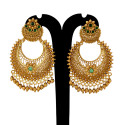 Trendy Antique Gold Plated Filigree Chandbali Earrings