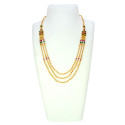 Gold Plated Layered Designer Multicolor Beaded Necklace